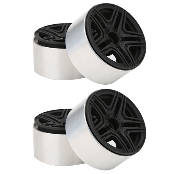 4 st 2,2 tum aluminiumlegering navhjulsuppgraderingsdelar passar för SCX10 III/TRX4/G500 1/10 RC-bil Noir