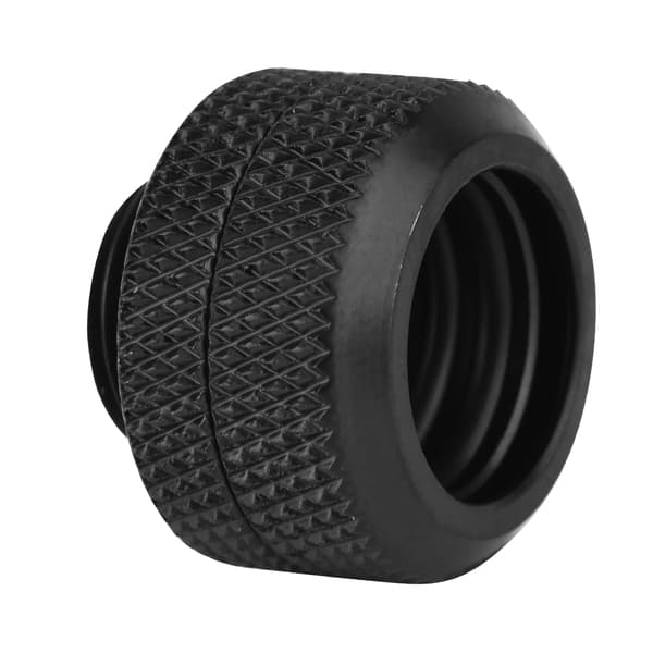 2 stk / pakke vandkøling kompressionsfitting til stift akrylrør OD 14mm sort