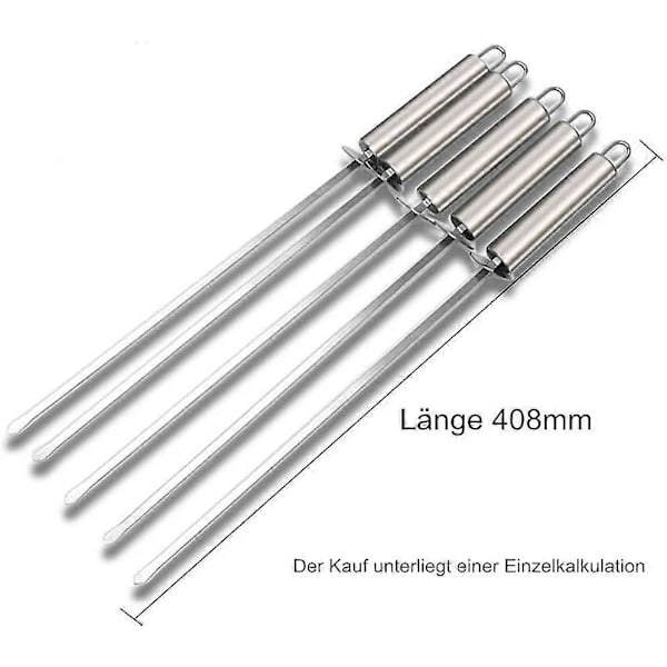 Grillspett Rostfritt Stål, Material med 5-pack Grillspett Barbecue, Spettset, Rostfria Grillspett Metallgrillpinnar, för Utomhusgrillning