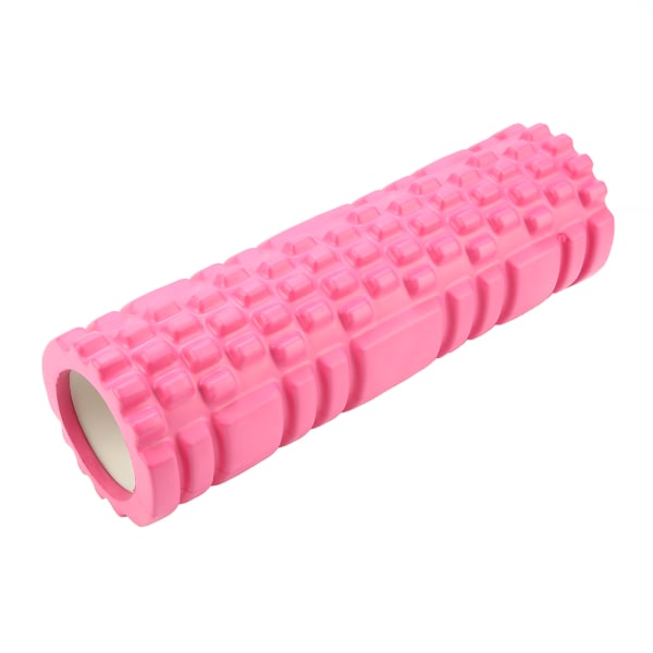 Mini ihålig yogarulle träningsrulle fysioterapi träningsrulle yogamassagepelare (rosa)