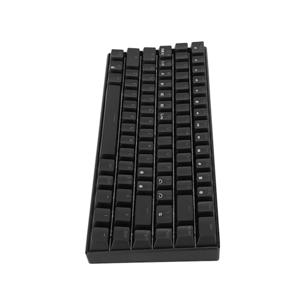 Mekanisk tastatur 82 tast RGB 3 forbindelsestilstande Sort ergonomisk layout Computer tastatur til kontor 5V DC Brun switch