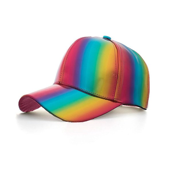 Futuristisk Regnbågsfärgad Iridescent Reflekterande Basebollkeps