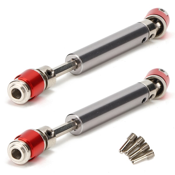 2 stk. metalltransmisjonsdrivaksel passer til Axial SCX10 D90 1/10 RC Crawler Mini Bildeler