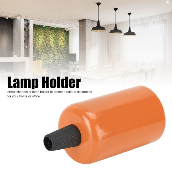 2 stk Retro Stil E27 Taklampe Lampesokkel Base DIY Belysningsarmatur Lystilbehør Oransje