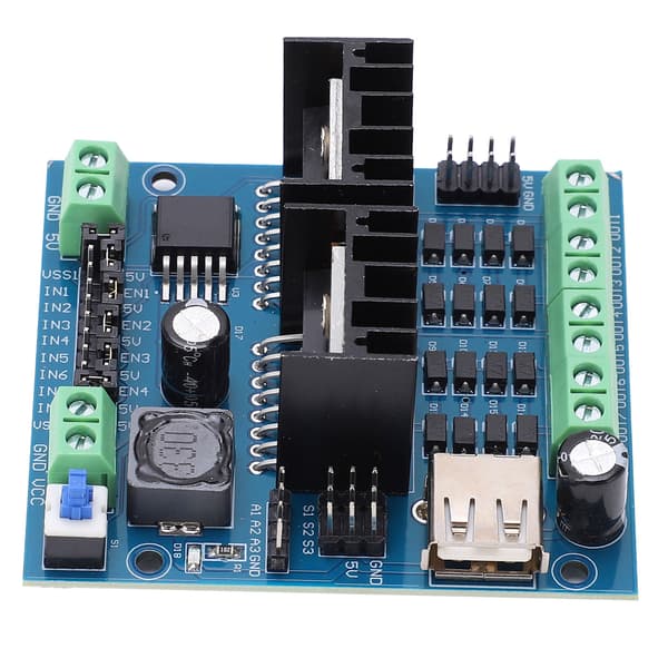 L298N Drivermodul 4-kanals Smart Auto Motor Driving Board Elektronisk Komponent