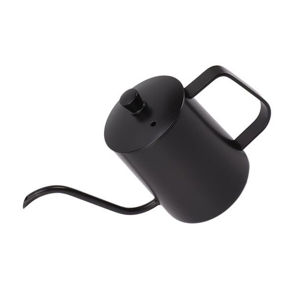 Liten kaffekjele i rustfritt stål for presis kontroll av kaffe - Gåsehalskanne for dryppkaffe - Svart - 600 ml