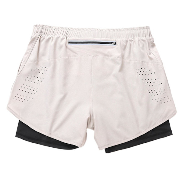 Herrshorts i dubbla lager med snabbtorkande funktion, M, krämig vit