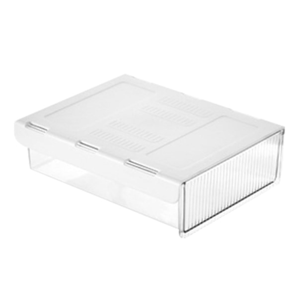 Underdesk lådbox plast transparent platsbesparande utdragbar under bord förvaringslåda för kontor klassrum transparent M