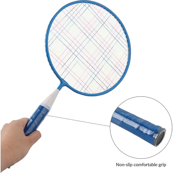 Lätt set för barn med 2 racketar, 3 fjäderbollar och bärväska