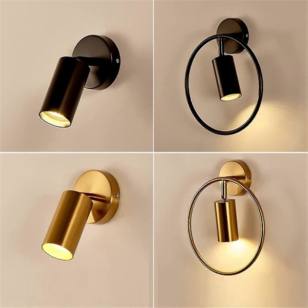 Industriell Varm Ljus 5W Vägglampa, Modern Kreativ Sovrum Retro Vägglampa, Individuell Vardagsrum Korridor Hall Vägglampa (Kopparfärg)