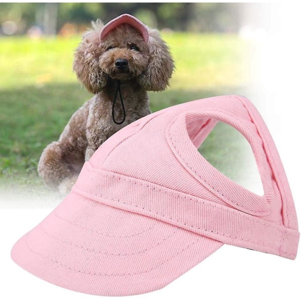 Justerbar sort XL Pet Baseball Cap med ørehuller til udendørsaktiviteter til katte og hunde