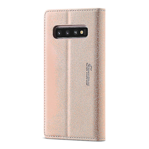 Forwenw Läderfodral för Samsung Galaxy S10+ Roséguld