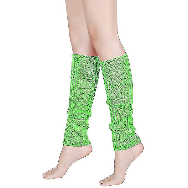 Women's 80s Knit Leg Warmers - Crochet Ribbed Leg Socks for Party Accessory