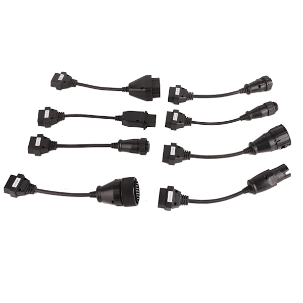 OBD II OBD 2 Komplett set 8 kablar för bilskanner lastbilskablar