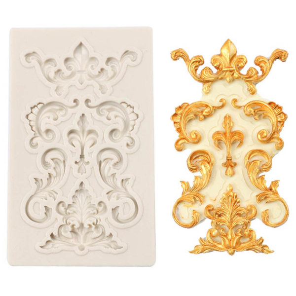 Blonder Blomsterkant Form Vintage Fondant Form Silikone Kage Dekoration Form