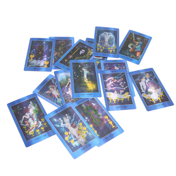 Hologram Papir Tarot Kort Dæk Engelsk Sprog Familie Interaktivt Brætspil