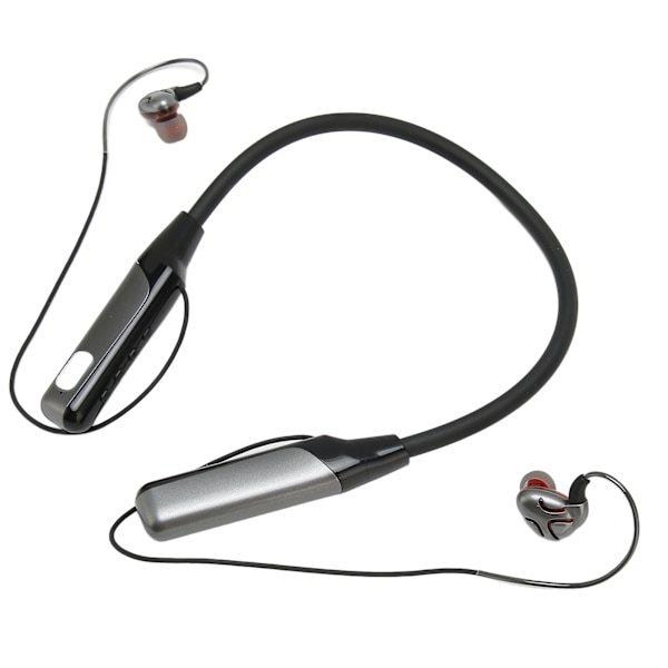 Nackband Bluetooth hörlurar Stöd för brusreducering Plug-in Trådlöst halsbandsheadset för utomhussport Svart