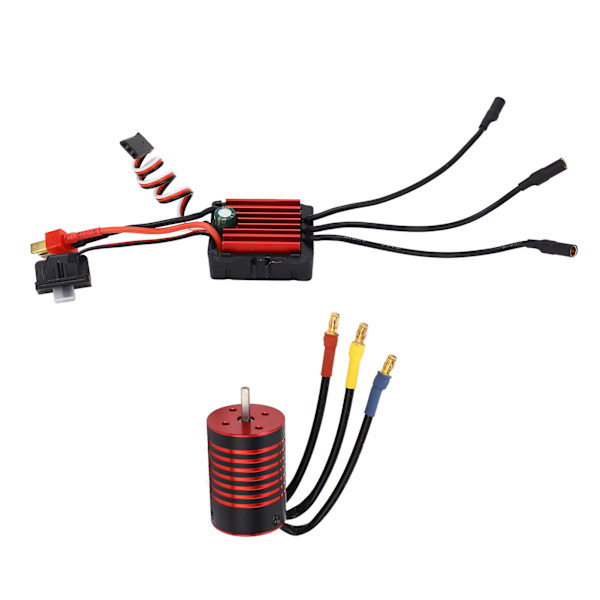 GTSKYTENRC RC-bil Børsteløs Motor ESC Børsteløs Elektronisk Fartskontrollersett for 1/14 Fjernstyrt Bil 4700KV