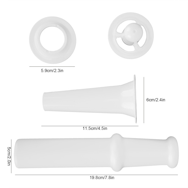 Universal Food Pusher Pølsefyllingsmunnstykke for 5# kjøttkvern Kubbe tilbehørssett - sett med 1