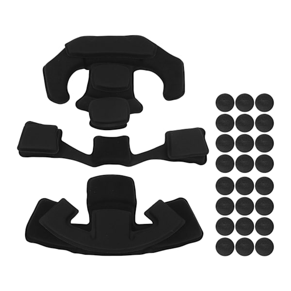 3 stk. Memory Foam Pad Beskyttende Svampeforing Hjelmpolstringssæt til Universal Motorcykel Scooter Cykel Hjelm Sort