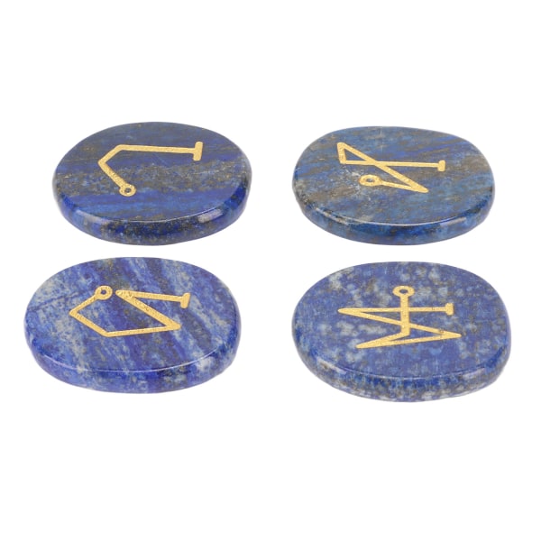 Graverade palmstenar polerade runda bärbara fickor balanserande stenar för Reiki Healing Meditation Lapis Lazuli