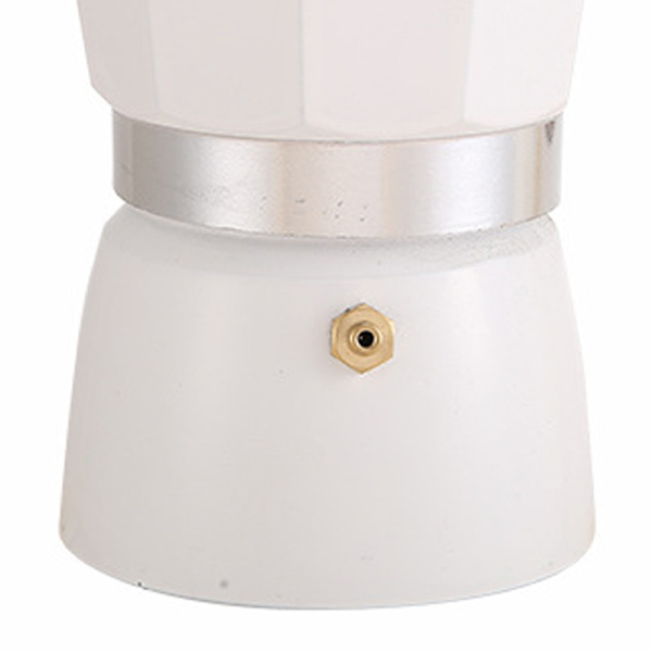 Aluminiumkaffebryggare med trähandtag Moka kaffebryggare Utomhus bärbar kaffebryggare Verktyg Beige 300ML