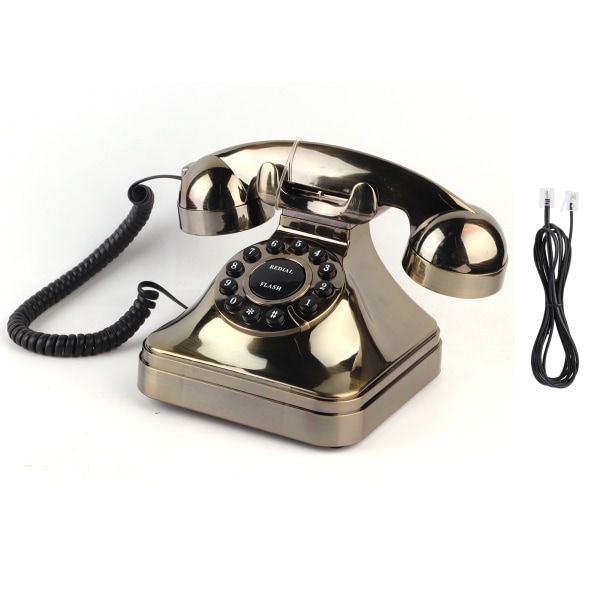 WX-3011# Antik bronstelefon Vintage fast telefon Desktop Caller Hemmakontor