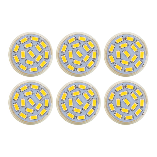 6 kpl GU4 LED-lamppua 270LM 15LED energiansäästölamppu MR11 kiskolamppuhelmet 12V 3W lämmin valo 3000K