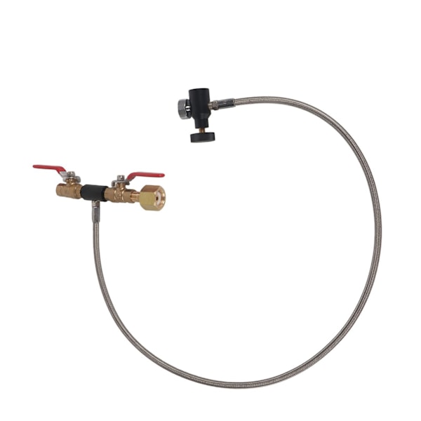 CGA-320 CO2-sylindersylinderpåfyllingsadapter med slange for påfylling av brusbeholder 36\" med måler