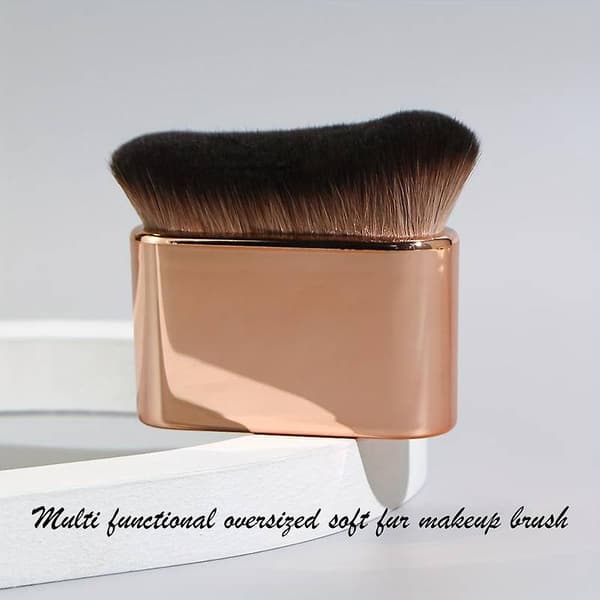 Flad foundation-flydende makeupbørste, bærbar let concealerbørste, ansigtsmakeupværktøj Rose Gold