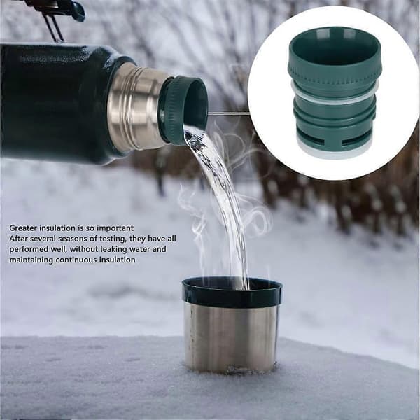 Plastic Replacement Lid for Stanley Classic Vacuum Bottles (1.1QT, 1.5QT, 2QT) - Dark Green Mörkgrön