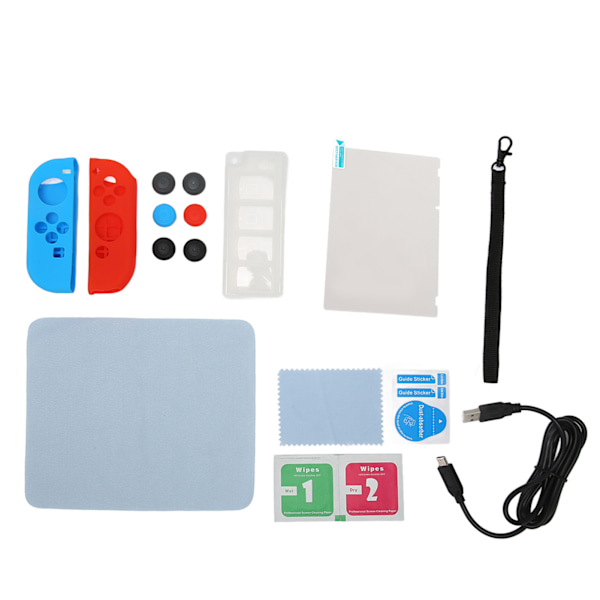 Tilbehørssæt til Switch Family Bundle - Skærmbeskytter, greb, kortholder, bæretaske - Alt i én