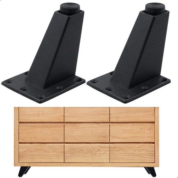 Justerbare høydesofabordben - Sett med 4 slitesterke og solide møbelføtter for skap, TV-stativ og salongbord - 8,4 x 7 x 6,2 cm