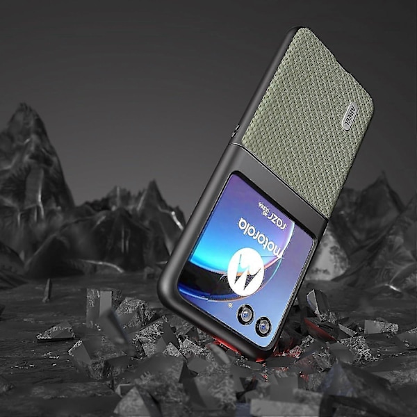 Motorola Razr 40 Ultra Skal - Kolfibermönster Slim Skyddande Mobilskal Svart
