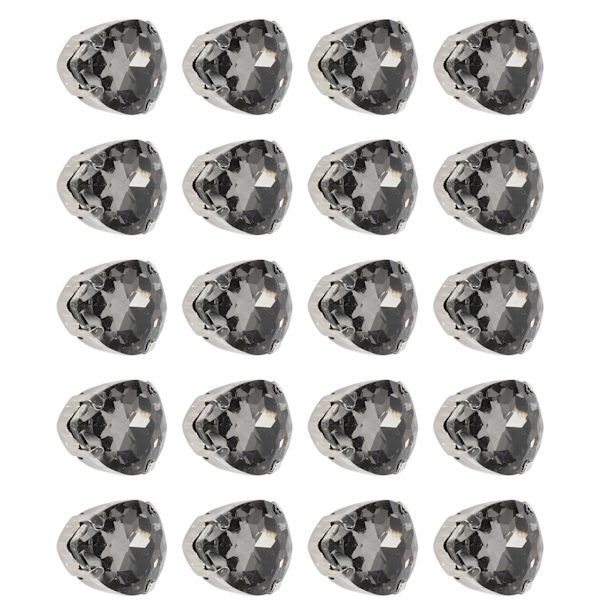 20 st DIY klodiamanter bröllopsklänning retro mode hantverk glas kläddekorationer 15 x 18 mm kokosgrå droppformad glas klodiamant