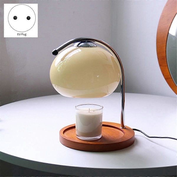 Retro Glas Ljus Värmare Lampa Dimbar Aromaterapi Lampa EU-kontakt