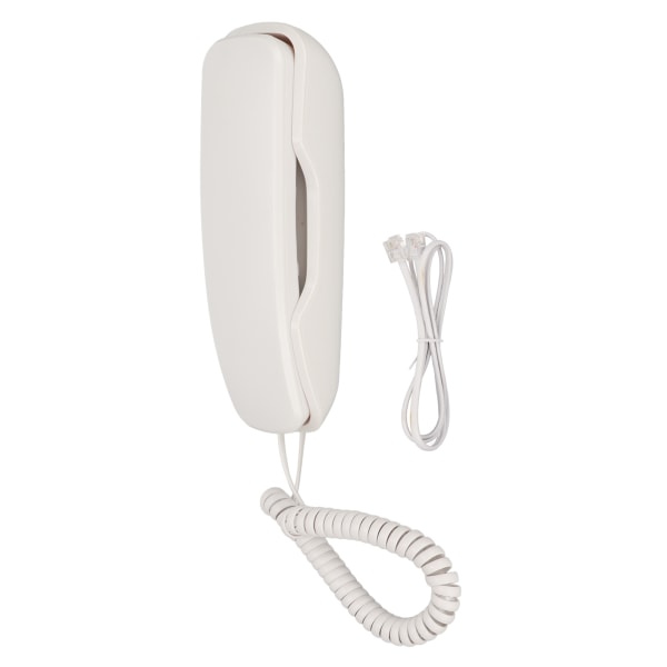 Veggmontert telefon Gjenoppringing Mute-funksjon Kablet telefon for hjemmekontor Hotel White