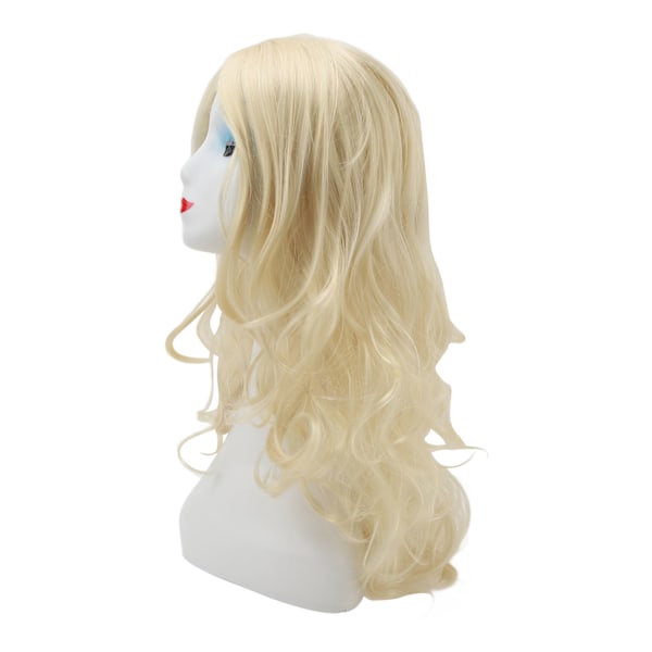 Langt krøllet hår paryk kvinder syntetisk stor bølge simuleret til cosplay Halloween blond