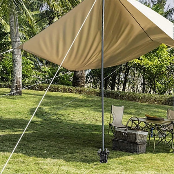 Markisestangholder, markisestenger, fast rør - med 2 stk 30 cm plugger, jordplugger, stabil, lange og robuste teltplugger i stål for camping og utendørs bruk