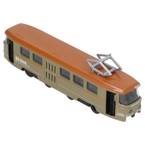 Børn Legering Trolley Bus Legetøj Børn Simulation Træk Tilbage Bus Model Dekoration Fødselsdagsgave Grøn