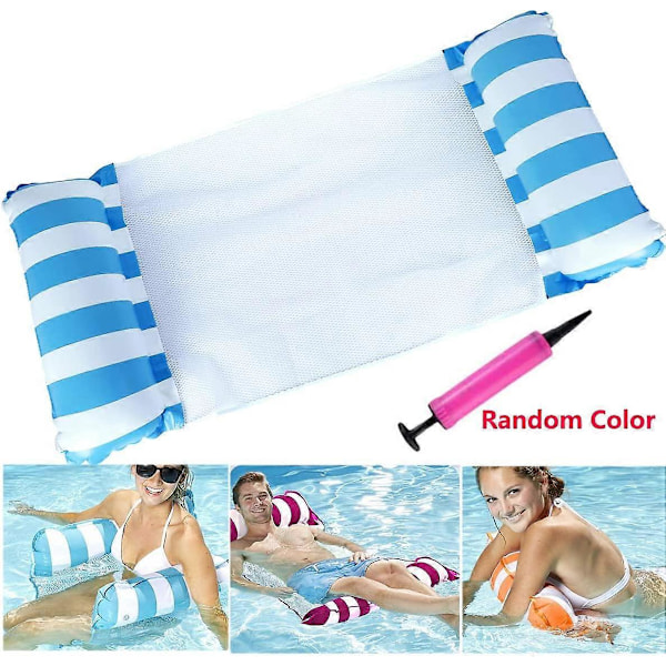 Flytande Uppblåsbar Hängmatta Uppblåsbara Flottar och Madrass Flytande Hängmatta Pool Lounger Portabel Flytande Uppblåsbar Pool Float 120*70CM