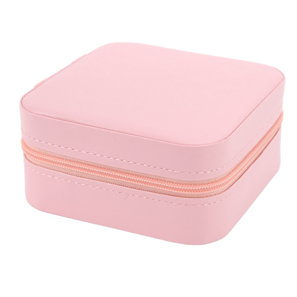PU læder rejse smykkeskrin Bærbart rum Opbevaringsområder Blødt foring Armbånd Smykker Organizer Holder til kvinder