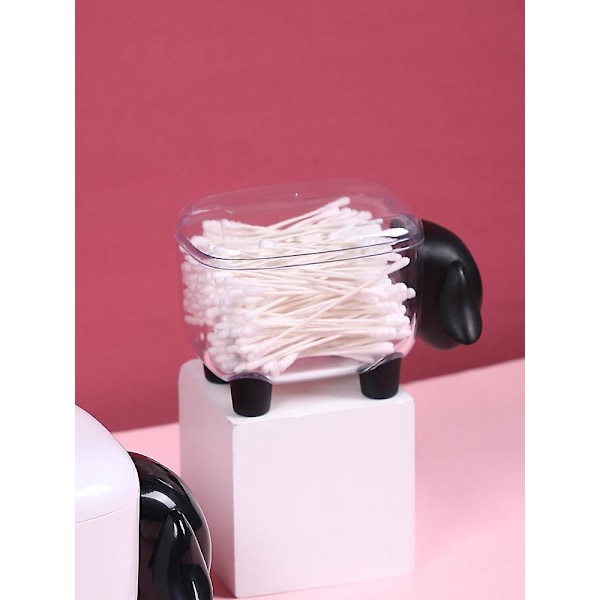 Akryl Bomuldsbold Holder Mini Vatpind Opbevaringsboks Sort Kosmetik Organizer