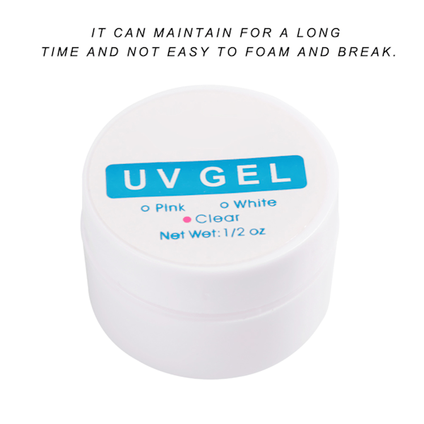 Nopeasti kuivuva Crystal Nail Extension Glue Manikyyri UV Gel Builder Kynsiliima Läpinäkyvä