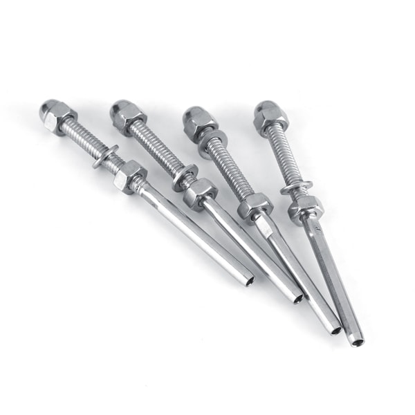 10 stk rustfritt stål gjengede strammeender for 1/8" kabelrekkverkssystem