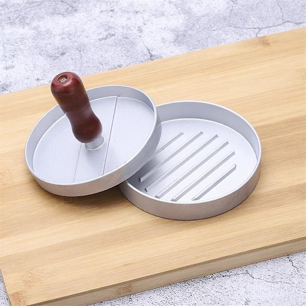 Perfekt Formet Rustfrit Stål Non-stick Burgerpresse med 100 Pattypapirer