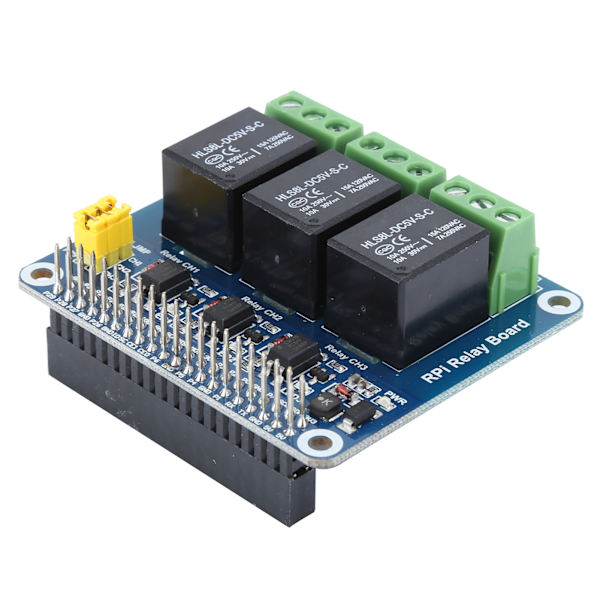 3-vejs relæmodul udvidelsesmodul egnet til Raspberry Pi a b 2b 3b 4B (3-vejs relæmodul)