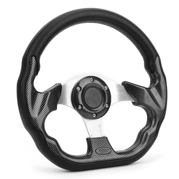 320MM Universal Bilrattstyre Kolfiber Stil Racing Drift med Hornknapp