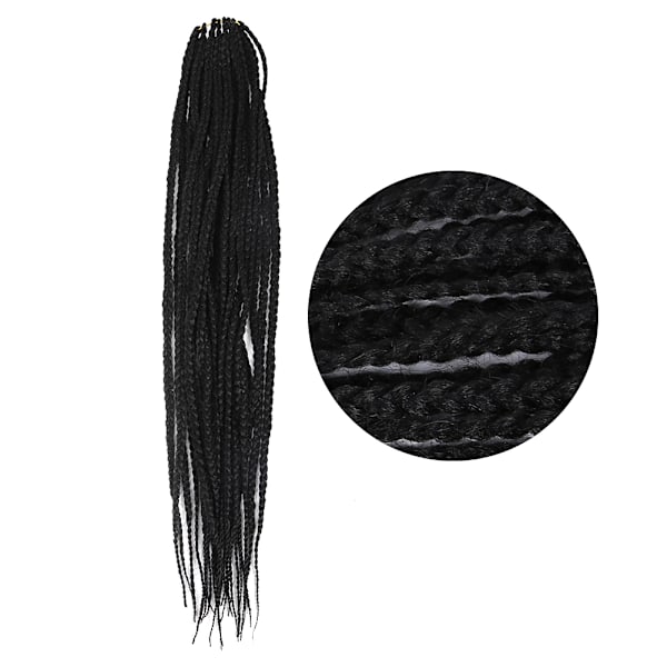 Twist Braid Hair Sort høytemperatur syntetisk hårforlengelse Heklet flettehår