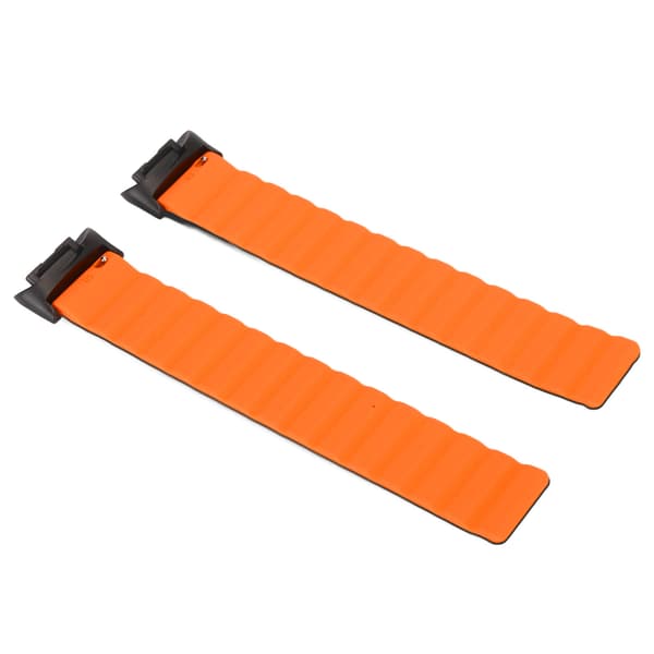 Magnetisk urrem, justerbar hurtigudløser silikone urrem tilbehør, passer til Fitbit Charge 5, sort og orange